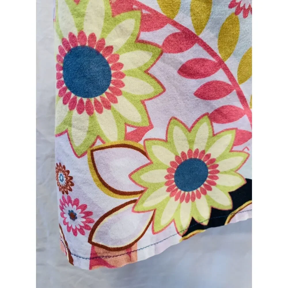 Womens Long Modest Dress Size Small Youth 14 Multi Colored Short Sleeve Handmade